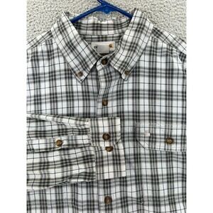 Carhartt Fort Plaid Long-Sleeve Shirt Men's XL Regular Plaid Workwear Casual